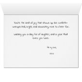 Cute Birthday Balloons Card for Stepsister (Binenzijde Horizontaal (Onderkant))