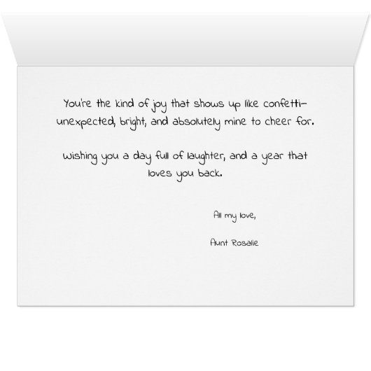 Cute Birthday Balloons & Confetti Card for Nephew (Binenzijde Horizontaal (Onderkant))