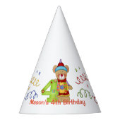 Cute Birthday Beer Age 4 Party Pet Feesthoedjes (Voorkant)