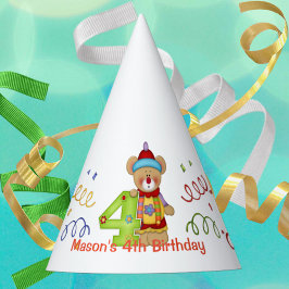 Cute Birthday Beer Age 4 Party Pet Feesthoedjes
