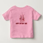 Cute Birthday Candle T-Shirt for Kids (Achterkant)