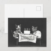 CUTE BIRTHDAY CAT  BRIEFKAART (Voorkant / Achterkant)