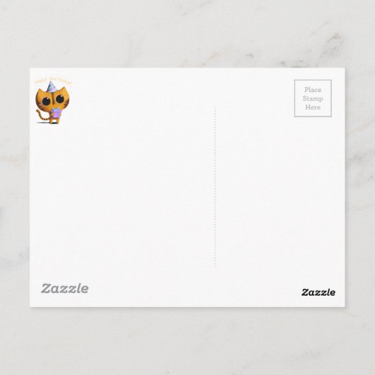 Cute Birthday Cat Briefkaart (Achterkant)