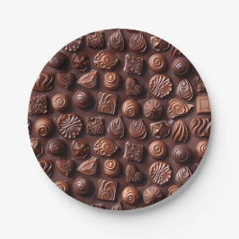 Cute Birthday Chocolate Unique Trendy Food Papieren Bordje