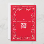 Cute Birthday Cowboy Rodeo QR Code Social Media Kaart (Achterkant)