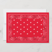 Cute Birthday Cowboy Rodeo Simple Red Bandana Kaart (Achterkant)
