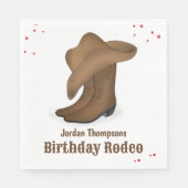 Cute Birthday Cowboy Rodeo Simple Red Bandana Servet (Voorkant)