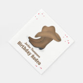 Cute Birthday Cowboy Rodeo Simple Red Bandana Servet (Hoek)