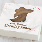 Cute Birthday Cowboy Rodeo Simple Red Bandana Servet