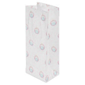 Cute Birthday Cupcake with Candle Wijn Cadeautas (Achterkant Gekanteld)