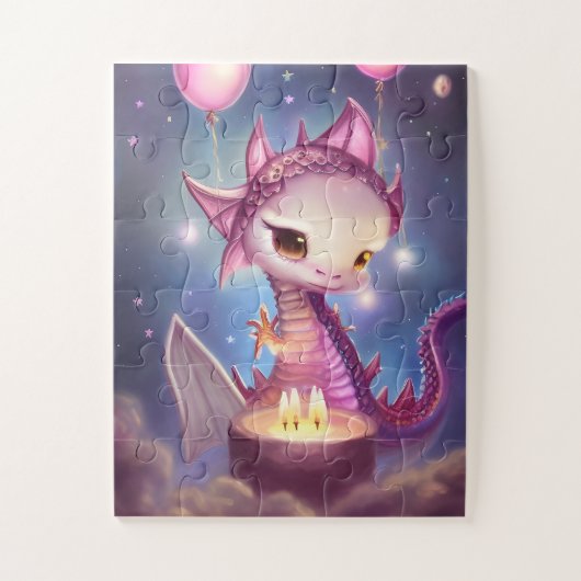 Cute Birthday Dargon Legpuzzel (Verticaal)