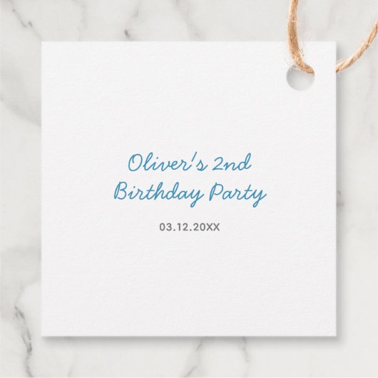 Cute Birthday Dinosaur Triceratops Custom Name Age Bedankjes Labels (Achterkant)