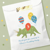Cute Birthday Dinosaur Triceratops Custom Name Age Bedankzakje