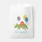 Cute Birthday Dinosaur Triceratops Custom Name Age Bedankzakje (Voorkant)