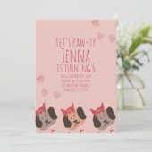 Cute Birthday Dogs Party Valentijnse Kaart (Staand voorkant)