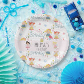 Cute Birthday Fairy Personalized Party Papieren Bordje (Feest)