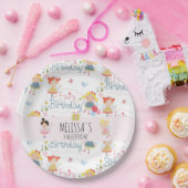 Cute Birthday Fairy Personalized Party Papieren Bordje (Feest)