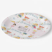 Cute Birthday Fairy Personalized Party Papieren Bordje (Gekanteld)