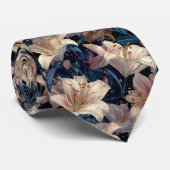 Cute Birthday Gifts For Him Lilies Floral Stropdas (Opgerold)