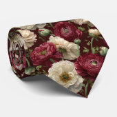 Cute Birthday Gifts For Men Ranunculus Floral Stropdas (Opgerold)