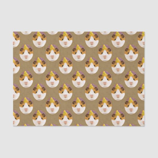Cute Birthday Guinea Pig Pattern Tissuepapier (Voorkant)