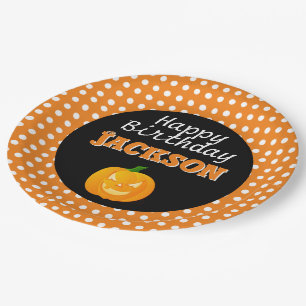Cute Birthday Halloween Paper Borden Papieren Bordje
