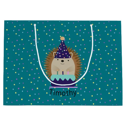 Cute Birthday Hedegel Groot Cadeauzakje (Voorkant)