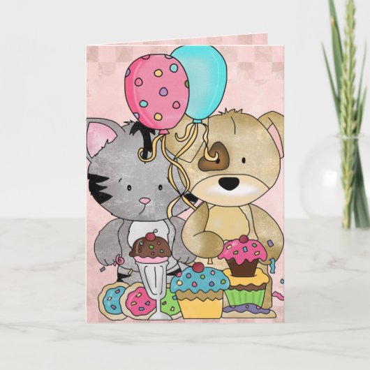 Cute Birthday Kaart (Voorkant)