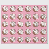 Cute Birthday Kinder Cupcakes Gift Wrapping Paper Cadeaupapier (Vlak)