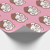 Cute Birthday Kinder Cupcakes Gift Wrapping Paper Cadeaupapier (Hoek)