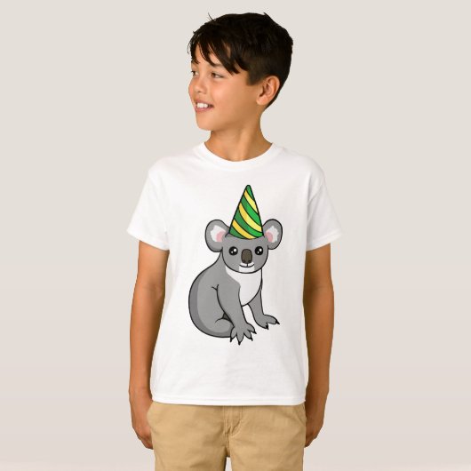 Cute Birthday Koala Party Pet Tekening Kinderen Sh T-shirt (Voorkant volledig)