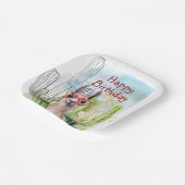 Cute Birthday Llama Papieren Bordje (Gebogen)