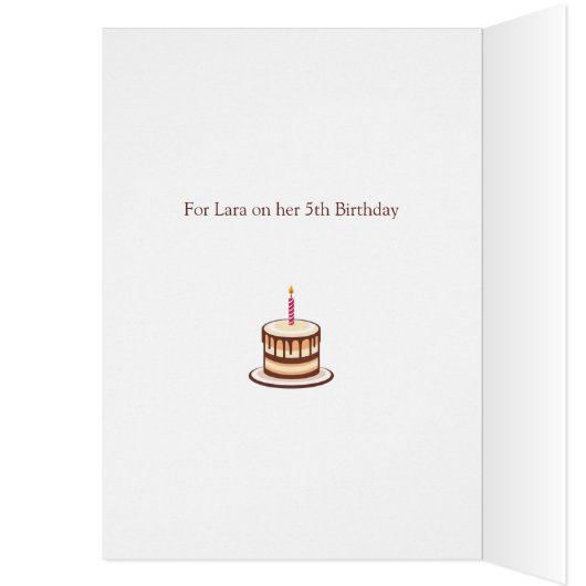 Cute Birthday MIlestone Card Great Granddaughter (Binnen (Links))