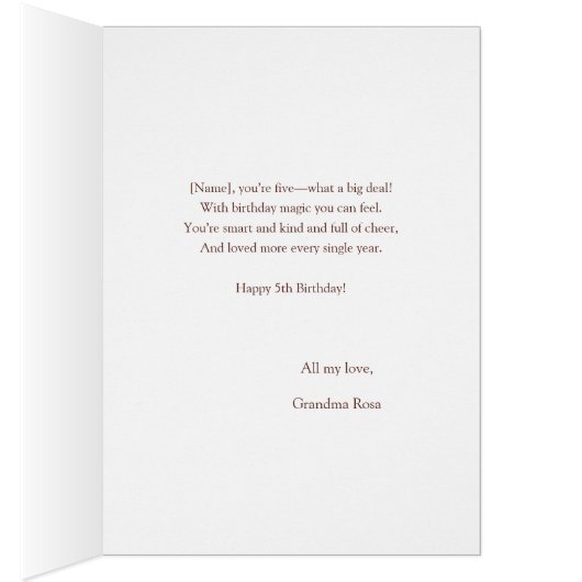 Cute Birthday MIlestone Card Great Granddaughter (Binnen (Rechts))