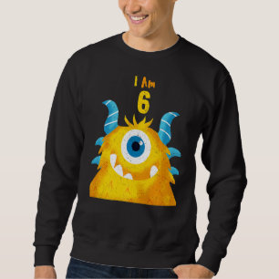 Cute Birthday Monster I Am 6 Birthday Trui