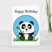 Cute Birthday Panda Beer Kaart (Voorkant)
