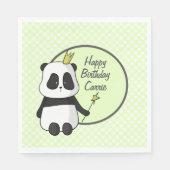 Cute Birthday Panda Servet (Voorkant)