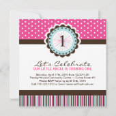 Cute Birthday Party Invitation Kaart (Achterkant)