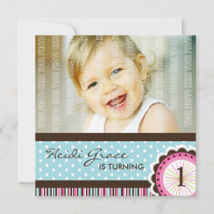 Cute Birthday Party Invitation Kaart