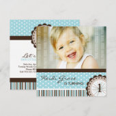 Cute Birthday Party Invitation Kaart (Voorkant / Achterkant)