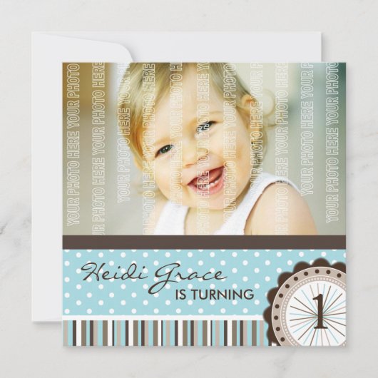 Cute Birthday Party Invitation Kaart (Voorkant)