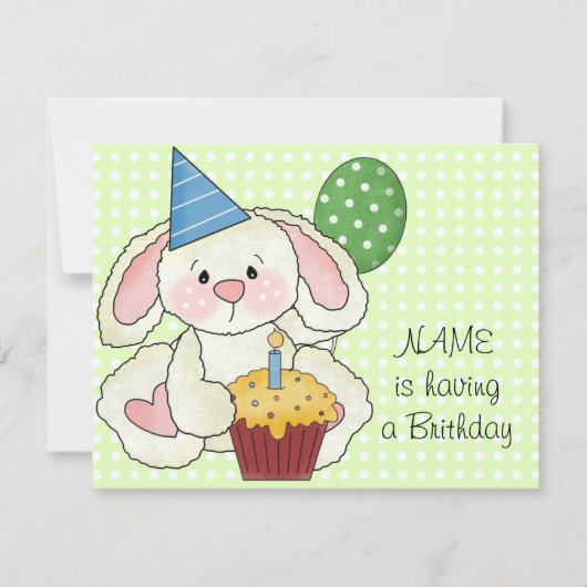 Cute Birthday Party Kaart (Voorkant)