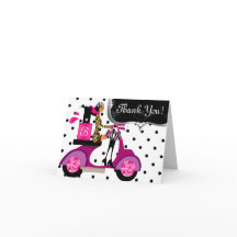 Cute Birthday Party Nail Poolse Scooter Girl Stipp