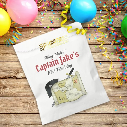 Cute Birthday Party Whimsical Pirate Treasure Map Bedankzakje
