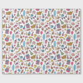 Cute Birthday-patroon Cadeaupapier (Vlak)