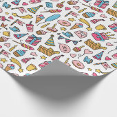 Cute Birthday-patroon Cadeaupapier (Hoek)