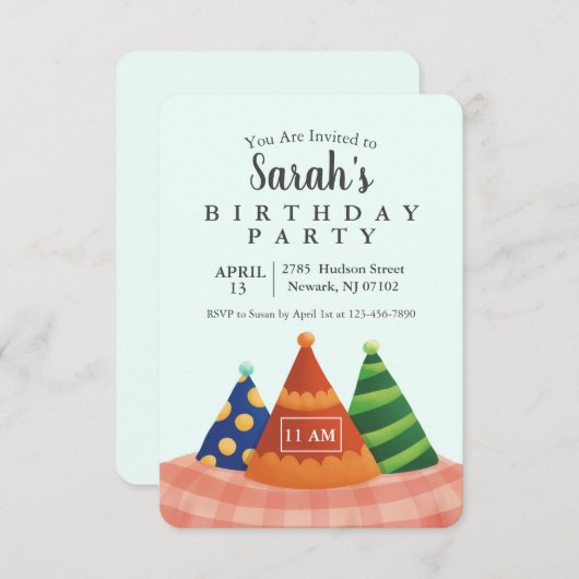 Cute Birthday Pet Kaart (Voorkant / Achterkant)