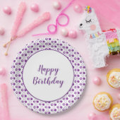 Cute Birthday Polka-Dot Papieren Bordje (Feest)