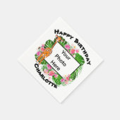 Cute Birthday Safari giraffe | tropisch bos Servet (Hoek)