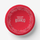 Cute Birthday Simple Rodeo Typography Red Bandana Papieren Kommen (Voorkant)